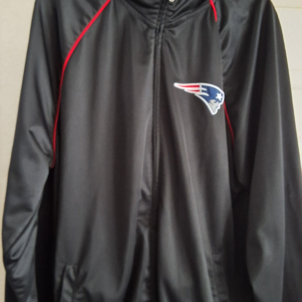 NFL Black Jacket with Blue and Red Logo